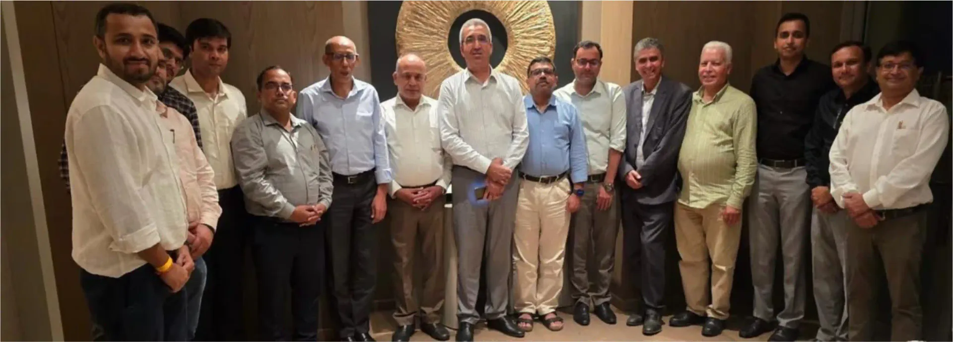 Moroccan delegation group photograph during their visit to the project